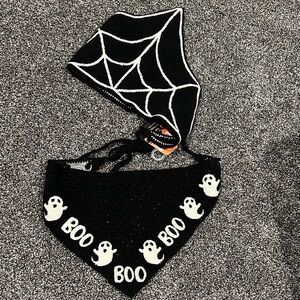 Black and White Spider Web & Boo Hair Scarves